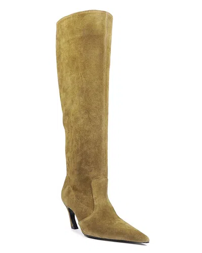 Schutz Women's Lexi Slouch Suede Knee High Boots In Green