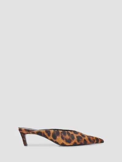 Schutz Women's Loren Mid 60mm Printed Calf Hair Mules In Multi