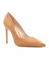 Schutz Lou Pointed Toe Pump In Honey Beige Suede