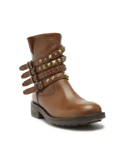 Schutz Women's Luizia Low Mid-shaft Studded Moto Boots In Miele