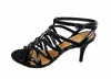 Schutz Women's Lyna Elastic Vamp Low Stiletto Heels In Black In Black