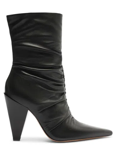 Schutz Women's Lynn 110mm Leather Boots In Black
