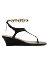 Schutz Lys Ankle Strap Wedge Sandal In Black