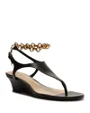 Schutz Lys Ankle Strap Wedge Sandal In Black