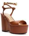 Schutz Lys Ankle Strap Platform Sandal In Brown
