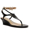Schutz Lys Ankle Strap Wedge Sandal In Black