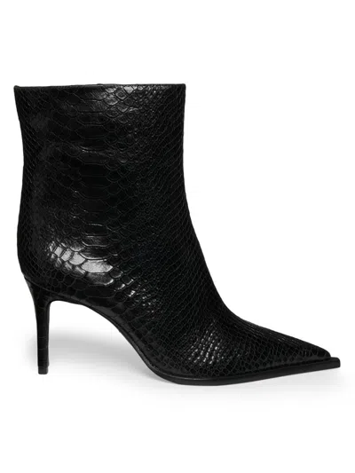 Schutz Women's Mary 85mm Snake-embossed Leather Boots In Multi