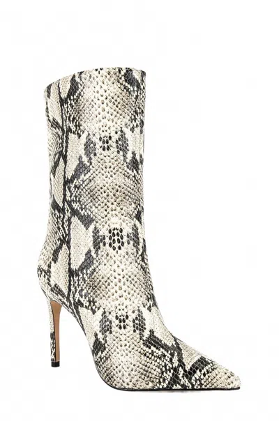 Schutz Women Mary Heel Boot In Snake Natural In Multi