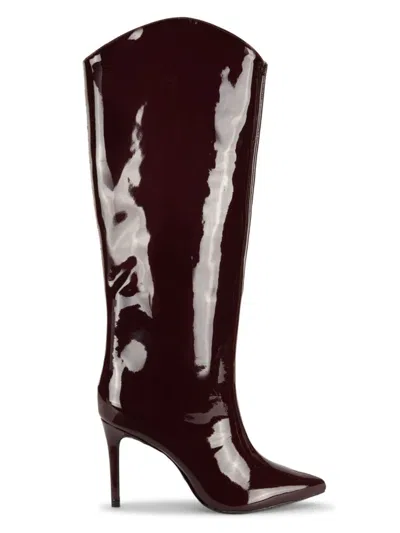 Schutz Women's Maryana 90mm Leather Knee Boots In Animal Print