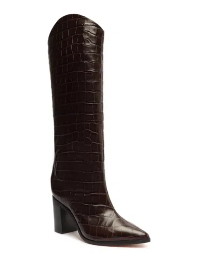 Schutz Women's Maryana Block Heel In Chocolate