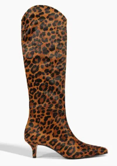 Schutz Women's Maryana Lo Wide Boot In Leopard In Animal Print