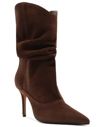 Schutz Women's Maryana Pointed Toe Slouch Boots In Black
