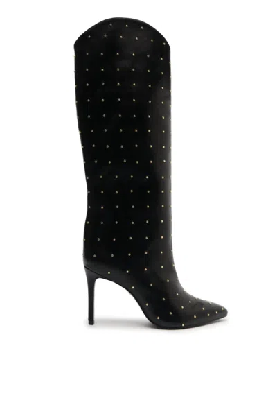 Schutz Women's Maryana Studded Pointed Toe Boot In Black