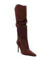 Schutz Women's Maryana Up Slouch Nubuck Leather Tall Boots In Brown