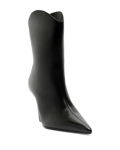 Schutz Women's Maryann Curve Pointed Boots In Black