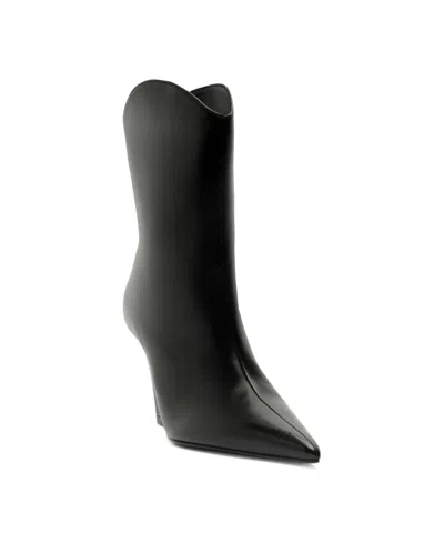 Schutz Women's Maryann Curve Pointy Toe Booties In Black