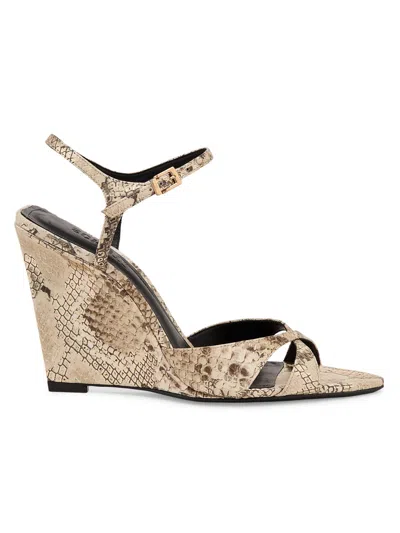Schutz Maxine Wedge Sandal In Neutral