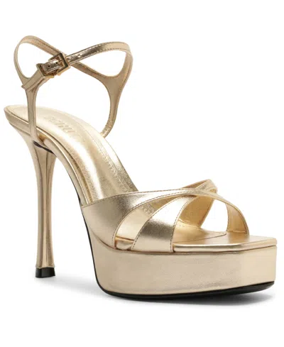 Schutz Women's Maxine Stiletto Heel Dress Sandals In Gold
