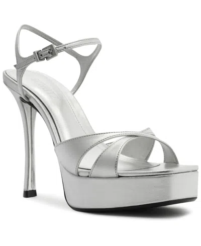 Schutz Women's Maxine Stiletto Heel Dress Sandals In Silver