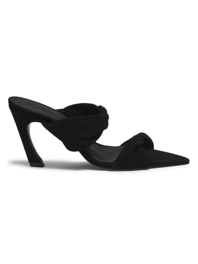 Schutz Meline Suede Sandal In Black