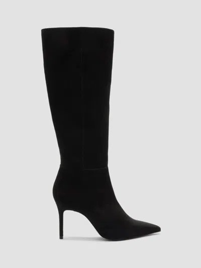 Schutz Women's Mikki 80mm Nubuck Leather Knee-high Boots In Black