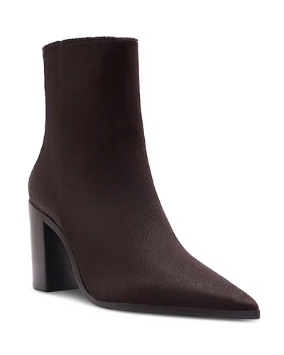Schutz Women's Mikki Block Heel Ankle Boots In Brown