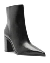 Schutz Mikki Leather Block-heel Booties In Black