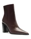 Schutz Women's Mikki Block Pointed Toe Boots In Dark Chocolate