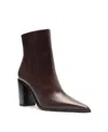 Schutz Women's Mikki Block Pointed Toe Boots In Brown