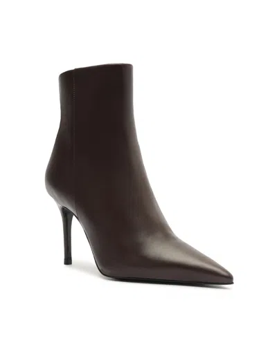 Schutz Women's Mikki High Stiletto Booties In Dark Chocolate