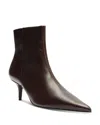 Schutz Mikki Pointed Toe Bootie In Brown
