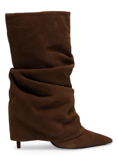 Schutz Women's Mikki Suede Cloak Boots In Brown