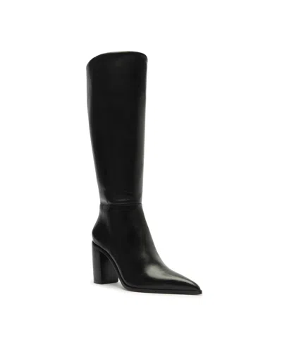 SCHUTZ WOMEN'S MIKKI UP KNEE HIGH BLOCK HEEL BOOTS