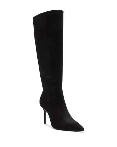 Schutz Women's Mikki Up Nubuck Knee High Boots In Black