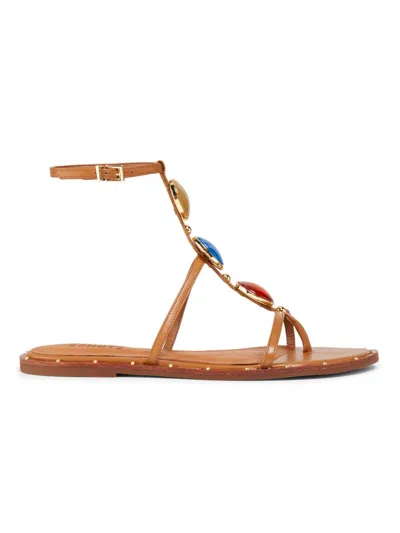 Schutz Milos Flat Sandal In Multi