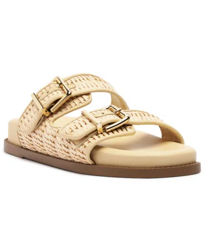 SCHUTZ WOMEN'S NAOMI ROUND TOE FLAT SANDALS