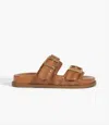 Schutz Naomi Woven Dual-buckle Slide Sandals In Multi