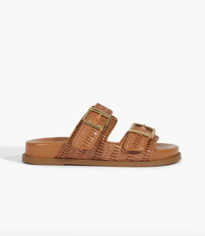 SCHUTZ WOMEN NAOMI SLIDE SANDALS IN MIELE