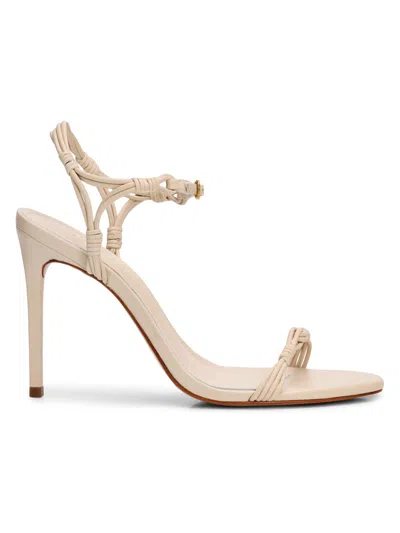 Schutz Nara 100mm Leather Sandals In Neutral