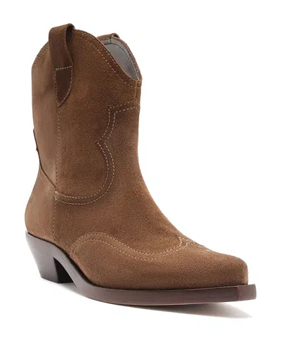 Schutz Women's Nash Suede Ankle Boots In Brown