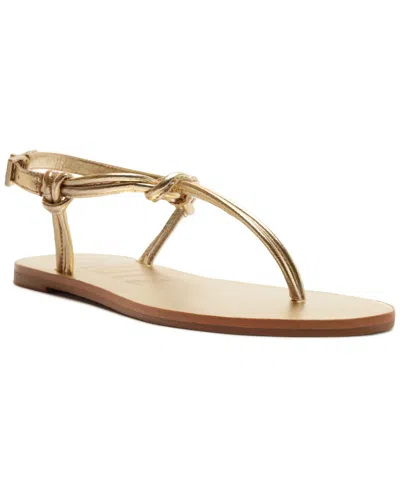 Schutz Women's Nina Round Toe Flat Sandals In Multi