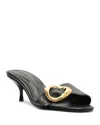 Schutz Olga Buckle Kitten Heel Sandal In Black