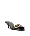 Schutz Olga Buckle Kitten Heel Sandal In Black
