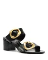 Schutz Vivian Leather Sandal In Black