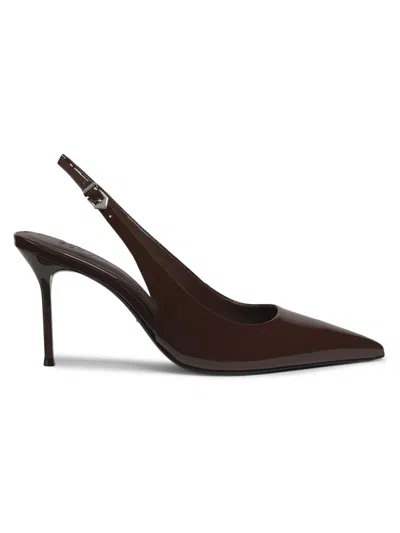 Schutz Women's Paola 90mm Patent Leather Slingback Pumps In Brown