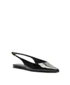 Schutz Paola Slingback Pointed Toe Ballet Flat In Black