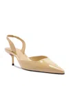 Schutz Paola Mid Slingback Pointed Toe Pump In Neutral