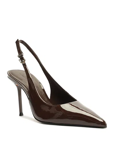 SCHUTZ WOMEN'S PAOLA PATENT LEATHER CLASSIC SLINGBACK PUMPS