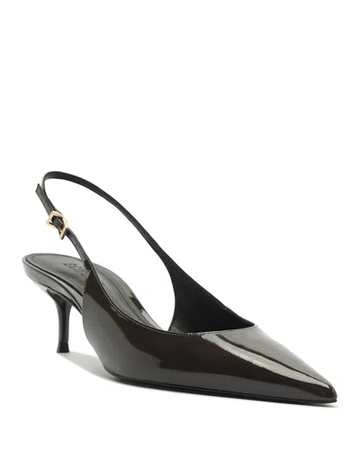 Schutz Women's Paola Patent Mid Pointed Pumps In Brown