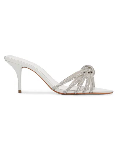 Schutz Women's Pearline 75mm Crystal-embellished Leather Mules In Multi